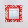 Acrylic Flower Switch Sticker Single Light Surround Socket Finger Plate Panel Cover Home Hot  Home Decoration Wall Sticker