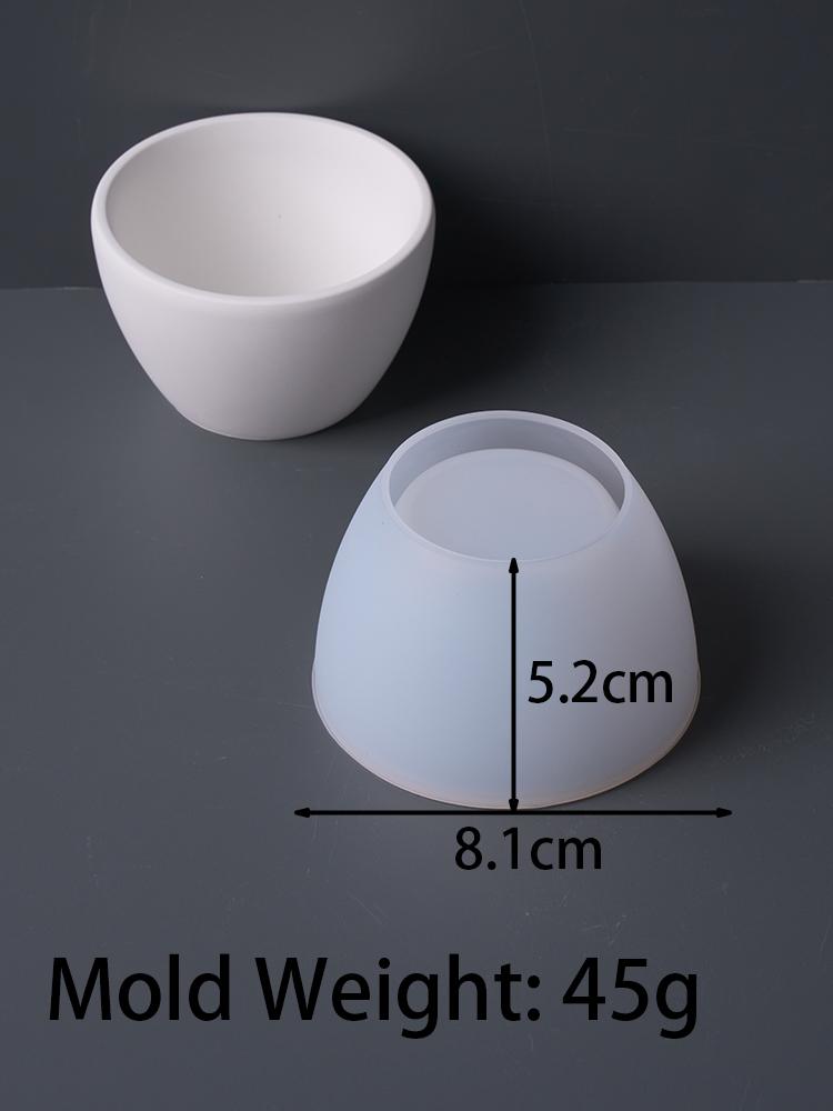 

DIY Succulent Plant Flowerpot Cement Silicone Mold Candle Vessel Storage Bowl Cement Mould Plaster Crafts Casting Home Decor світло-сірого кольору