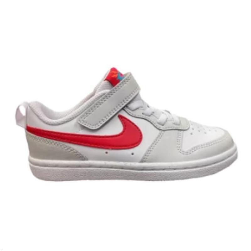 Nike Court Borough Cushioning, Wear Resistant Low top Skateboard Shoes White Kids' Sneakers HF0741-161