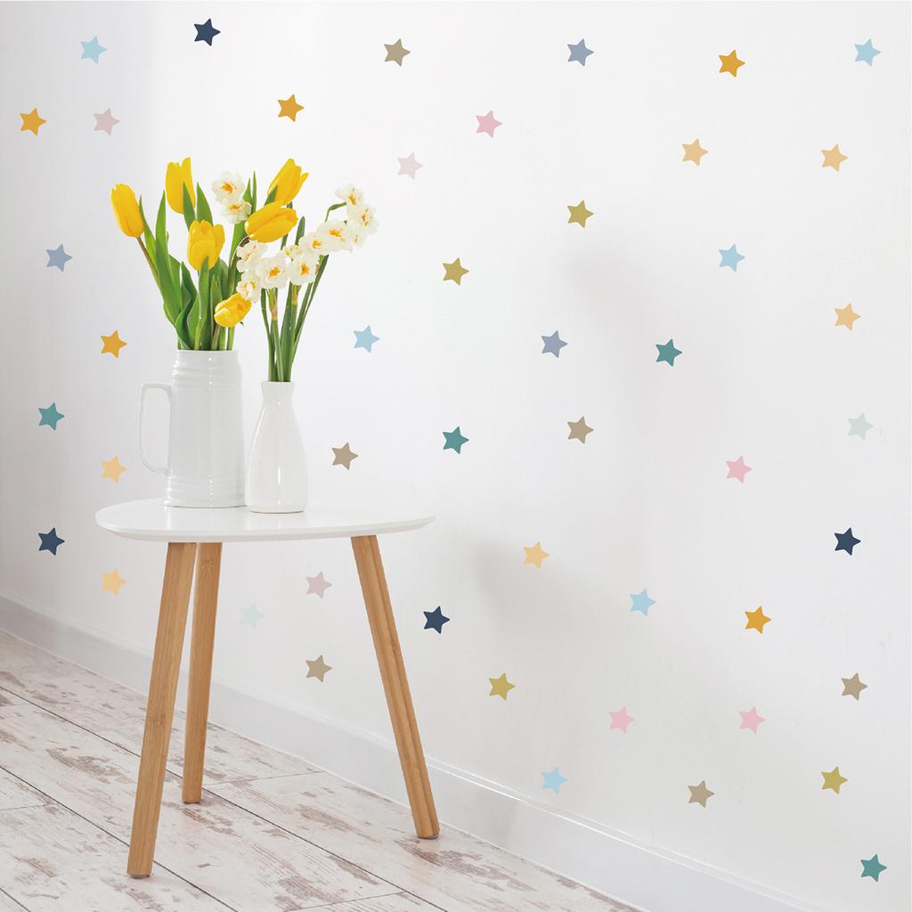 New Boho Five-pointed Star Wall Sticker Girls Bedroom Nursery Classroom Self-adhesive Wall Decorative Wall Sticker