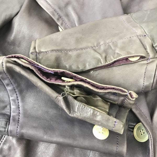 MACPHEE by Tomorrowland Sheepskin Leather Coat Dark Brown Women’s M/38 Double-Breasted(USED)