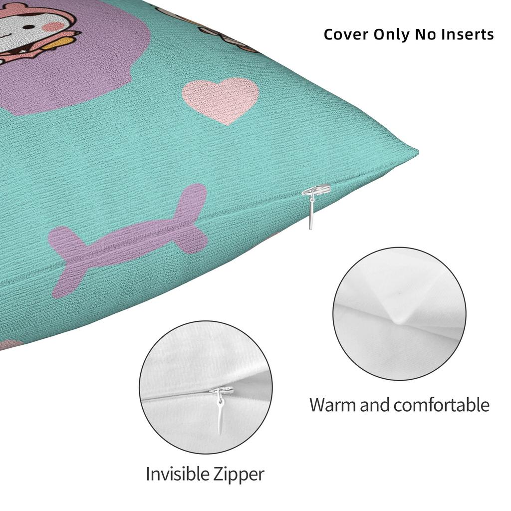 Dudu Bubu  Pillow Case  Soft Pillow Cover For Sofa Car Home Decor Funny Pillowcases