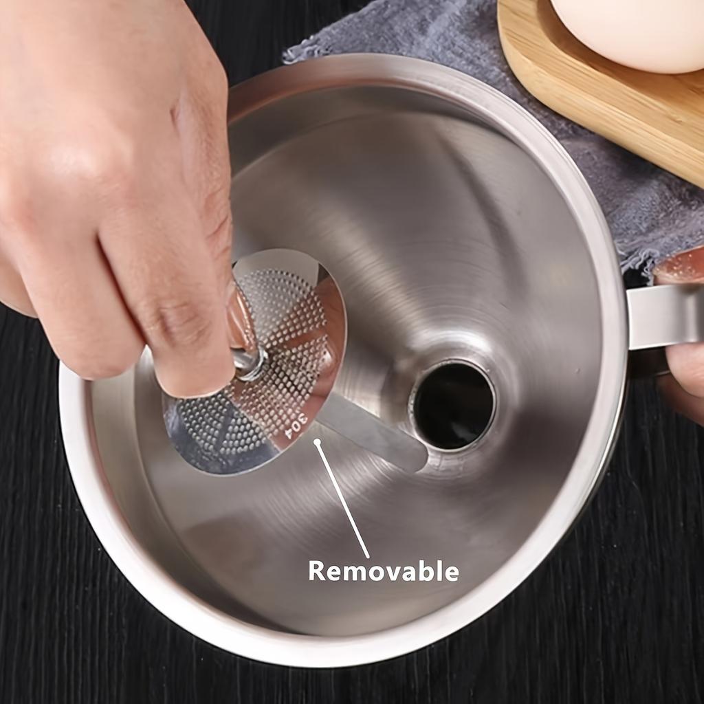 304 Stainless Steel Funnel, Large Diameter Kitchen Oil Leakage, Filter Screen, Spoon Leakage Eid Al-Adha Mubarak