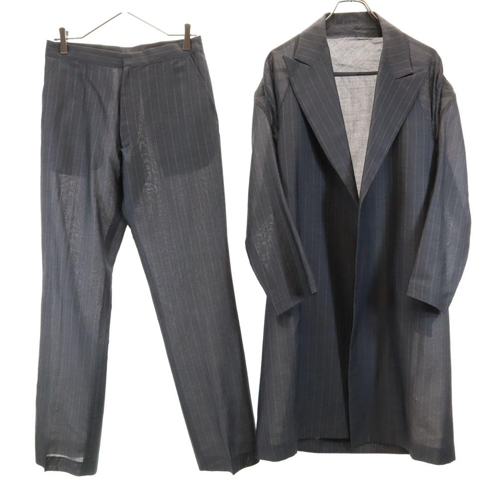 

Yohji Yamamoto made in Japan Striped Pattern coat Setup 1/3 gray Women Used