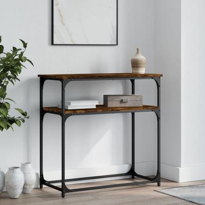 Vidaxl Console Table, Smoked Oak, 75X35.5X75 Cm
