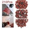 210pcs Sanding Cap Bands For Electric Manicure Machine 180/120/80 Grit Nail Drill Grinding Bit Files Pedicure Tool