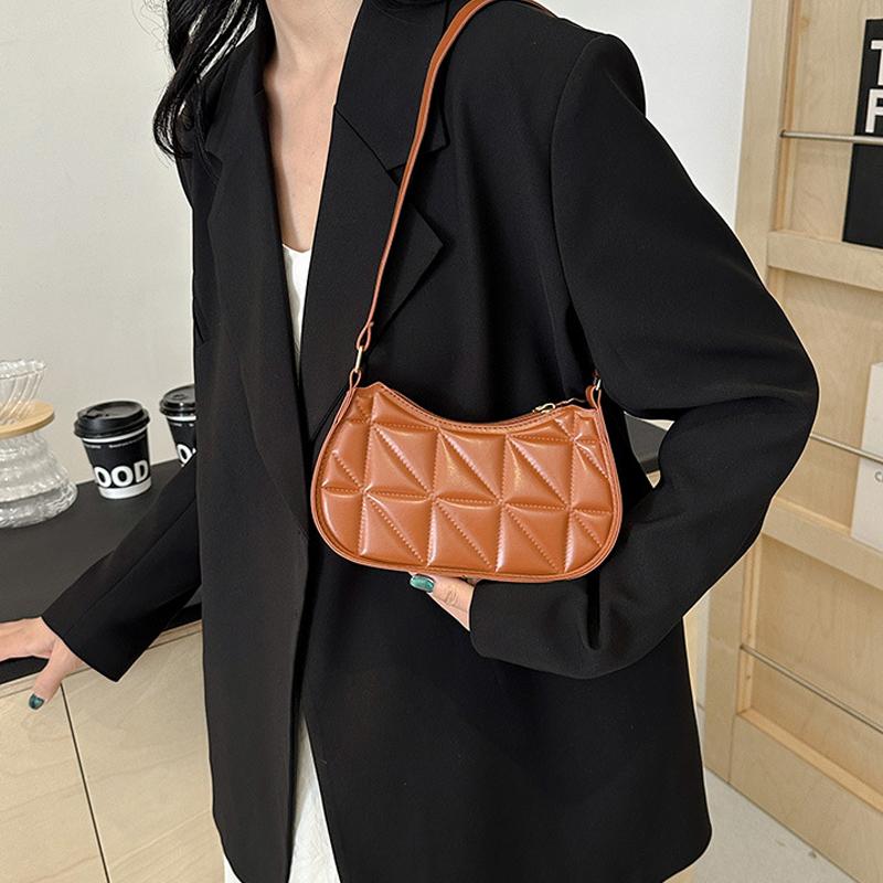 Fashion Female Underarm Shopping Bag Retro Casual Women Totes Shoulder Bags Female Leather Solid Color Handbag