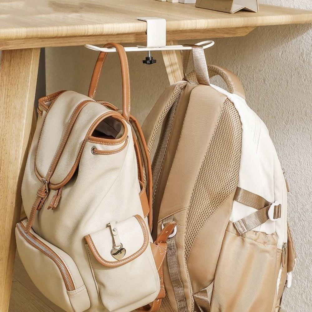 Adjustable Desk Side Bag Hook Detachable Desk Side Handbag Rack Water Cup Holder Hook  Office