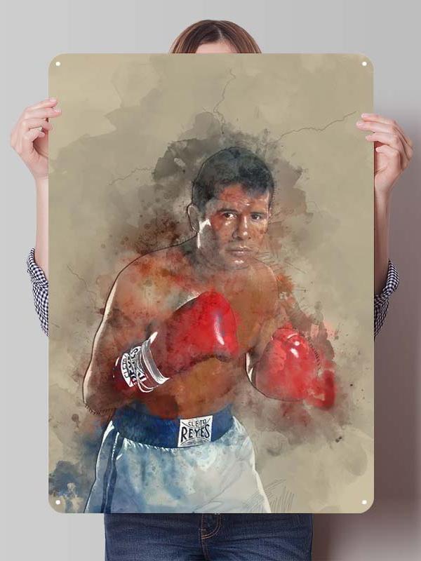 Julio Cesar Chavez Boxer Metal Signs Gaming Room Decoration Custom Metal Plates Boxing Poster for Wall Art Decoration Retro Home