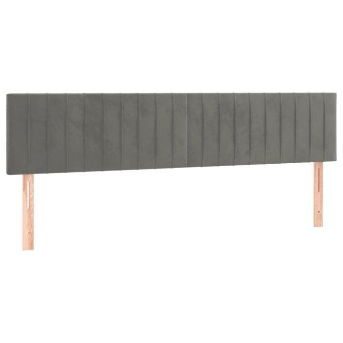Maison Exclusive - Tête de lit à LED Gris clair 180x5x78/88 cm Velours
