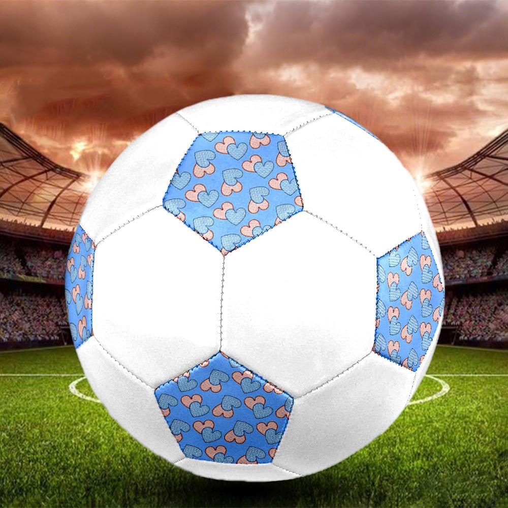 1PC Heart Soccer Ball Size 5 Football Machine Sewn Indoor/Outdoor Universal Football A19