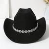 Men and Women Jazz Hat Party Festival Stage Performance Simple Top Hat High Quality Woolen Straw Hat Western Cowboy