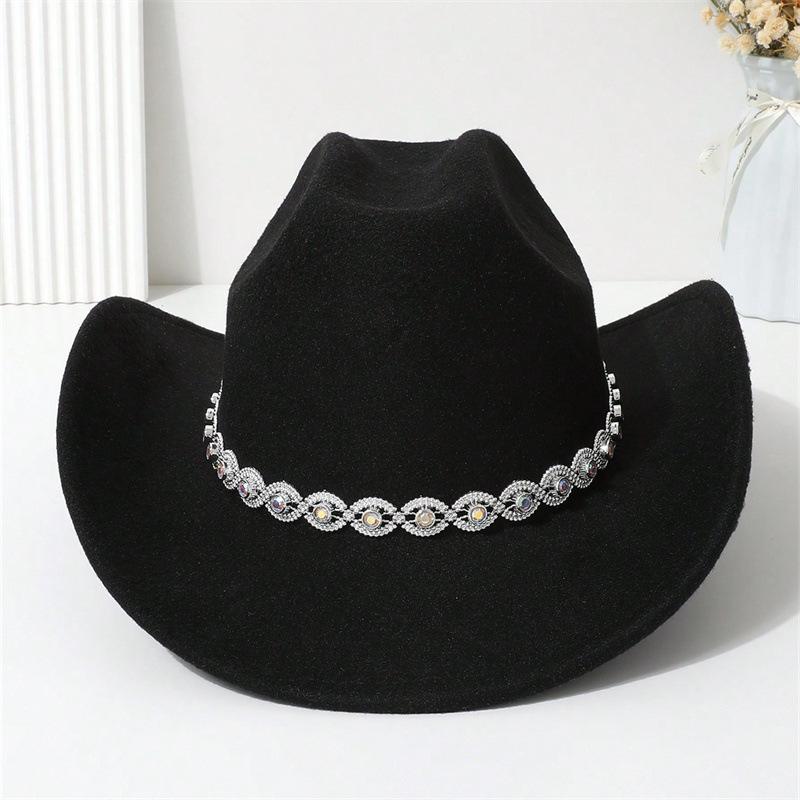 Men and Women Jazz Hat Party Festival Stage Performance Simple Top Hat High Quality Woolen Straw Hat Western Cowboy