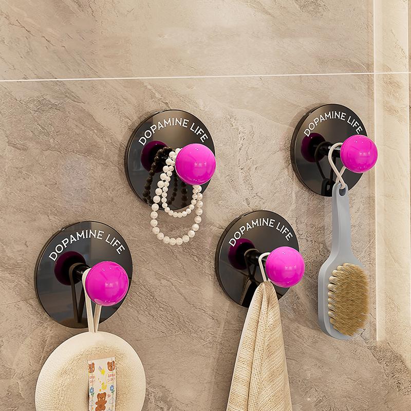 Adhesive Wall Hook Dopamine Adhesive Hooks Durable Simple Stable Wall Hook Bathroom Storage Accessories Room Door Coat Hooks