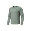 Li Ning Fitness Series Sweatshirts Men's Gray Green Crew Neck Moderate Regular AWDT791-5