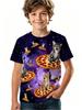 Boys Cute Cat Taco Pizza Graphic Crew Neck Short Sleeve Tee Lightweight Breathable Outdoor Party Trip Daily Casual Summer Top