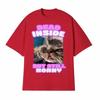 A Funny Cat Emoji Tshirt with A Dead Heart But Still Thirsty Featuring A Retro Style and Fashionable Cute DesignPersonality
