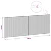 Wall Mounted Headboard ARNHEM Black Engineered Wood