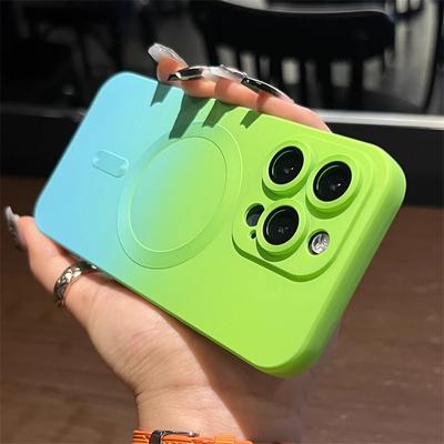 Luxus Farbverlauf Für Magsafe Kabellose Ladehülle Für iPhone 15 16 14 13 12 11 Pro Max Plus Weiche Silikon Magnetische Hülle