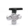 Fit 3/4/6/8/10/12-20mm 1/8" 1/4" 3/8" 1/2" OD Tube Tee L-Port Compression Ball Valve 304 Stainless Water Gas Oil