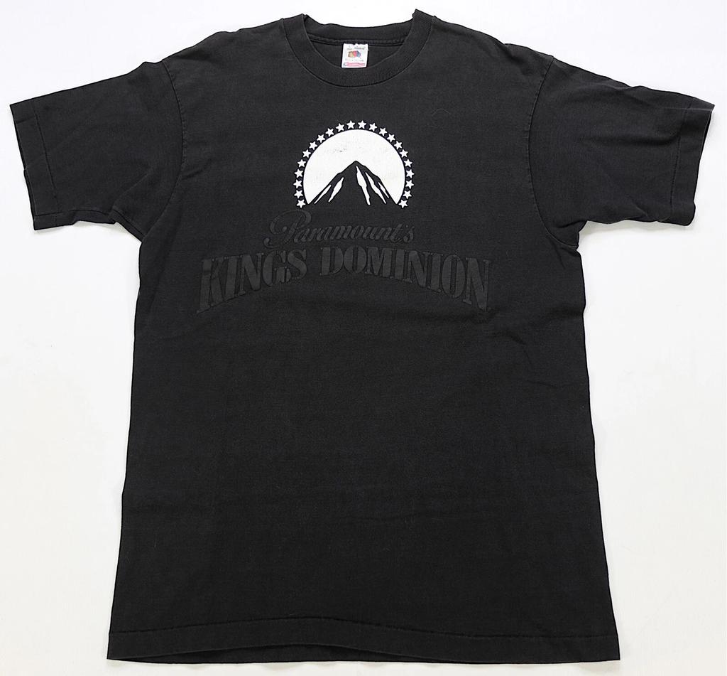 Rare VTG PARAMOUNT'S Kings Dominion Virginia Amusement Park T Shirt 90s Black L