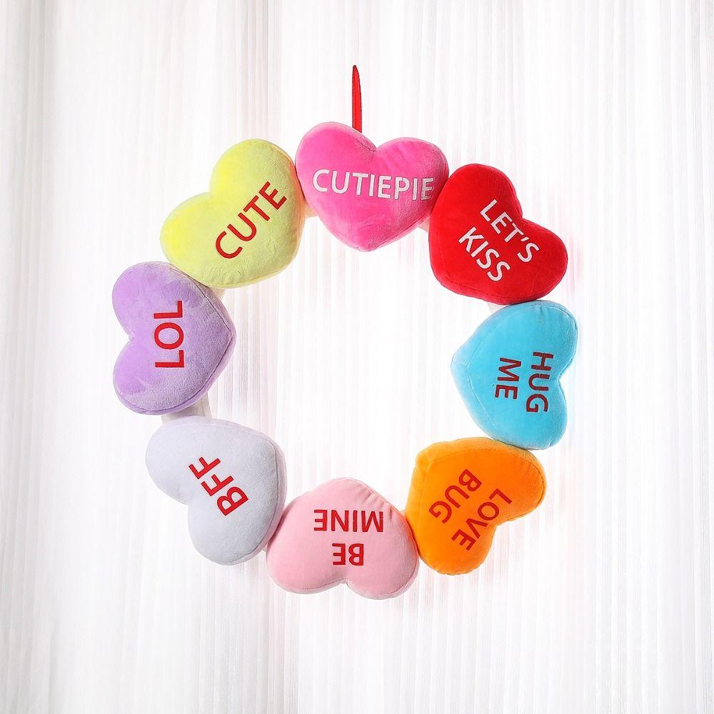 Romantic Valentine's Day Heart Wreath Cute Door Hanging Garlands  Valentine's Day Gift