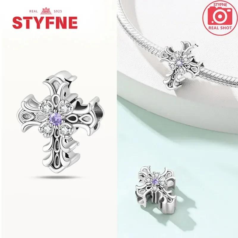 Copper Charms Religion Heart Lucky Eye Cross Beads Fit Originalbracelet For Women Fine Jewelry Gift