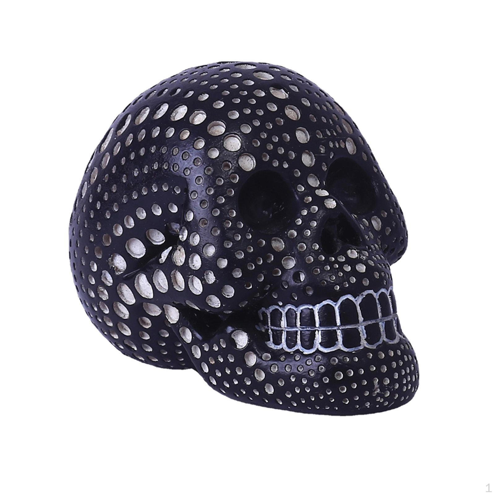 

Modern Skull Figurine Skeleton Head Statue Collectible Sculpture Art for Shelf Office Home