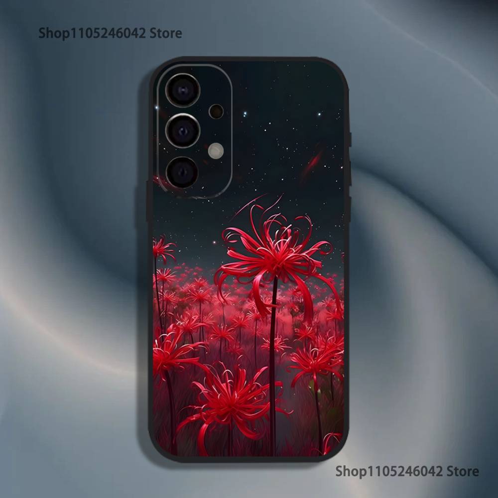 

Гуль Алый Паук Лилия Токио Для Чехла Телефона Samsung S25,S24,S21,S22,S23,S30,Ultra,S20,Plus,Fe,Lite,5G Черная Крышка Samsung S25Plus