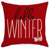 Red Christmas Printed Pillow Case for Home Living Room Sofa Cushion Bedroom Cushion Cover Christmas Atmosphere