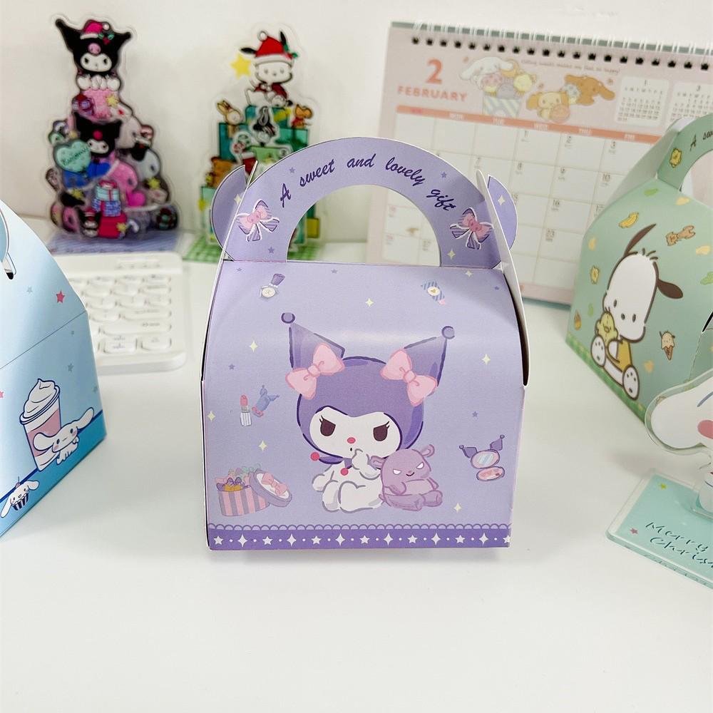 Cute Cartoon Handheld Gift Bag for Christmas, Candy, Snacks, and Wedding Favors. Perfect Packaging for Girls.