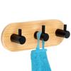 Bamboo Hook Metal Self-Adhesive Towel Rack Bathroom Cloth