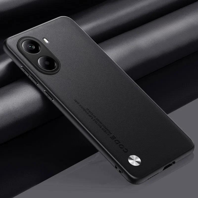 Carbon Fibre Leather Case for POCO X7 Pro Matte Silicone Shookproof Bumper Cover Cases for POCO X7 X7Pro Redmi Turbo4