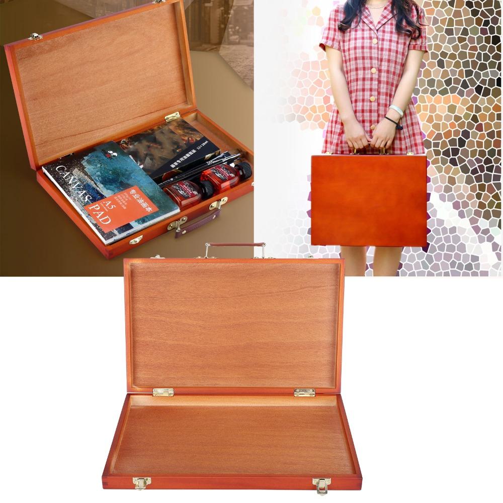 1 pz Scatola portaoggetti in legno dal design multifunzionale Scatola portaoggetti per strumenti da artista Schizzo all'aperto