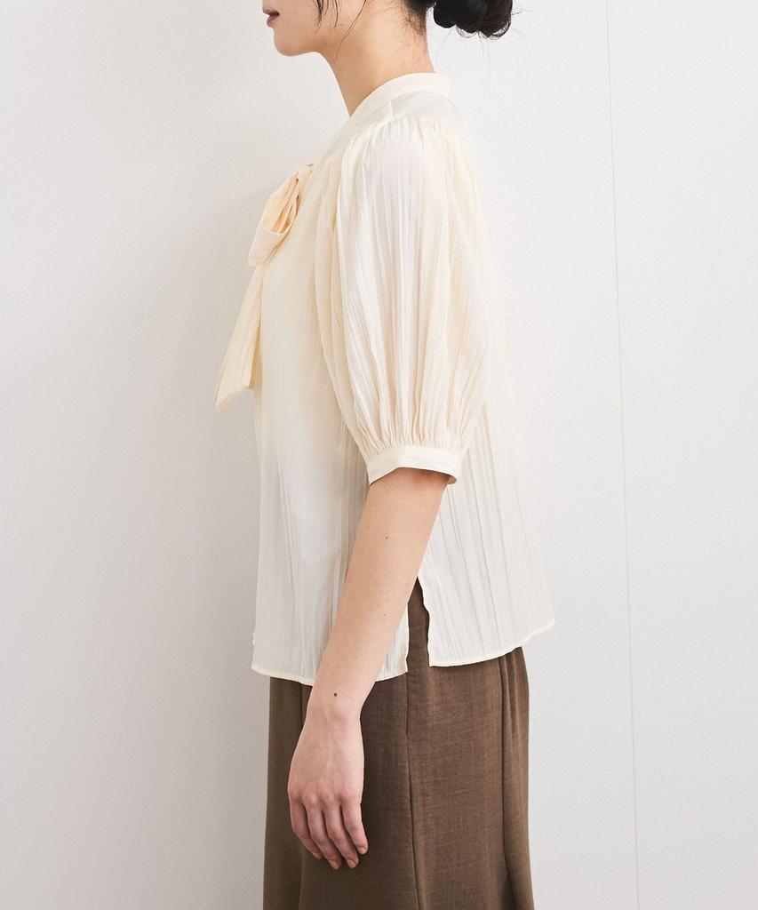 Bis Balloon Sleeve Beige Women's 2-Way Blouse,