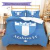 Malmö FF Muster Bettwäsche, Steppbett Set Bettbezug Kissenbezug Zuhause Geburtstagsgeschenk (1 Bettbezug + 2 Kissenbezüge, ohne Füllung)