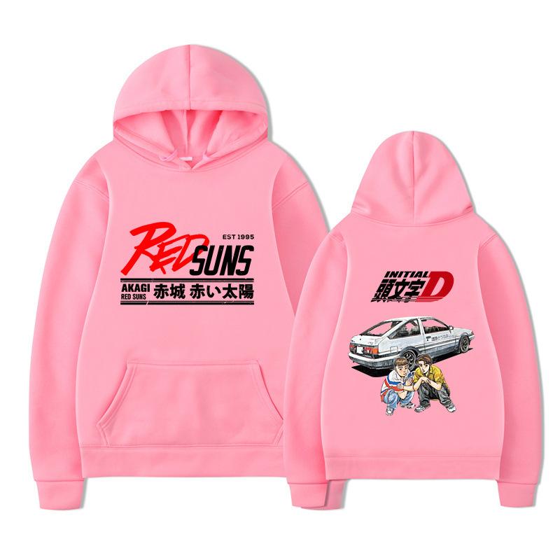 Anime Drift AE86 Initial D Graphic Hoodie Casual Goth Men Women Sweatshirt Fleece Oversized Couples Streetwear Hoodies