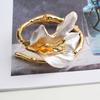 Openable Tulip Bangle Exaggerated Metal Flower Bracelet Classical Golden and White Bangle  Girls