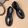 Men's Leather Shoes Commuter Shoes Hand Scratch First Layer Cowhide Business Leather Shoes Dress Casual Men's Shoes Trend