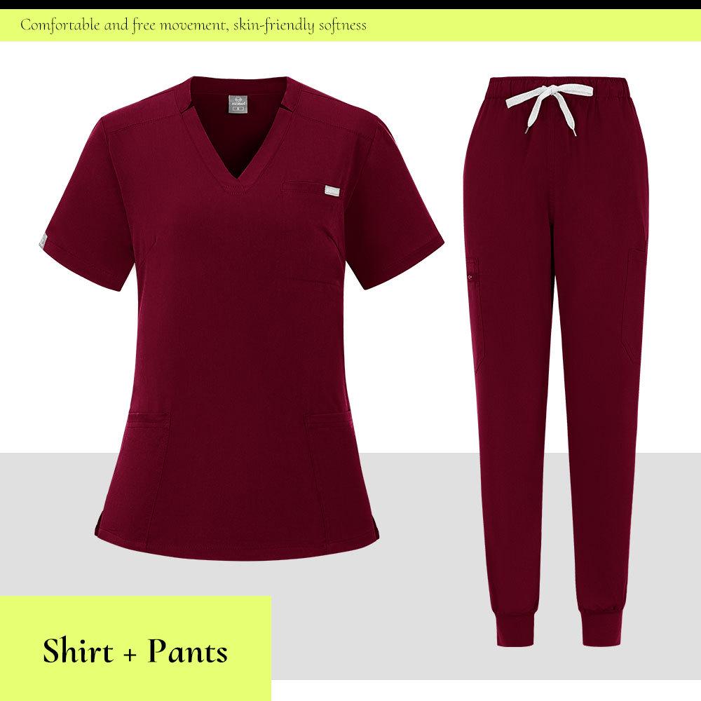 Women's Short Sleeve Dental Clinic & Beauty Salon Nurse Uniform