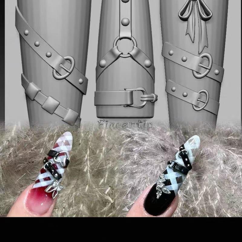 

Embossed Silicone Nail Art Belt Mold - Exquisite Fashionable Ornament Belt Buckle