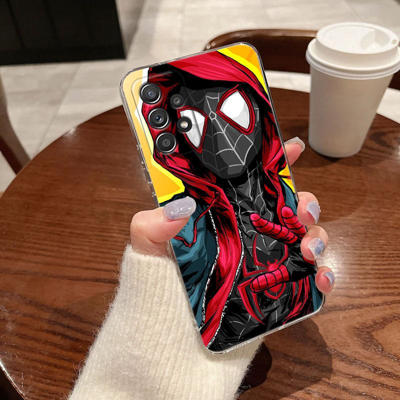 Marvel Spiderman Gwen Clear Case For Samsung Galaxy A57 A37 A56 5G A36 Cases A55 A54 A35 A26 A07 A17 A16 A06 A36 A15 Soft Cover