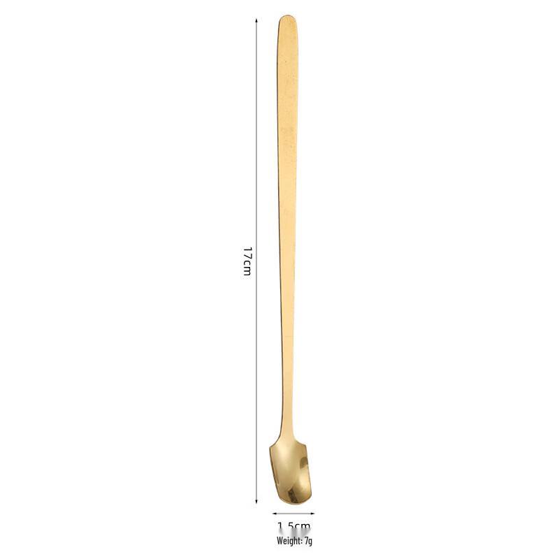 Pabei Stainless Steel Long Handle Square Head Spoon Set