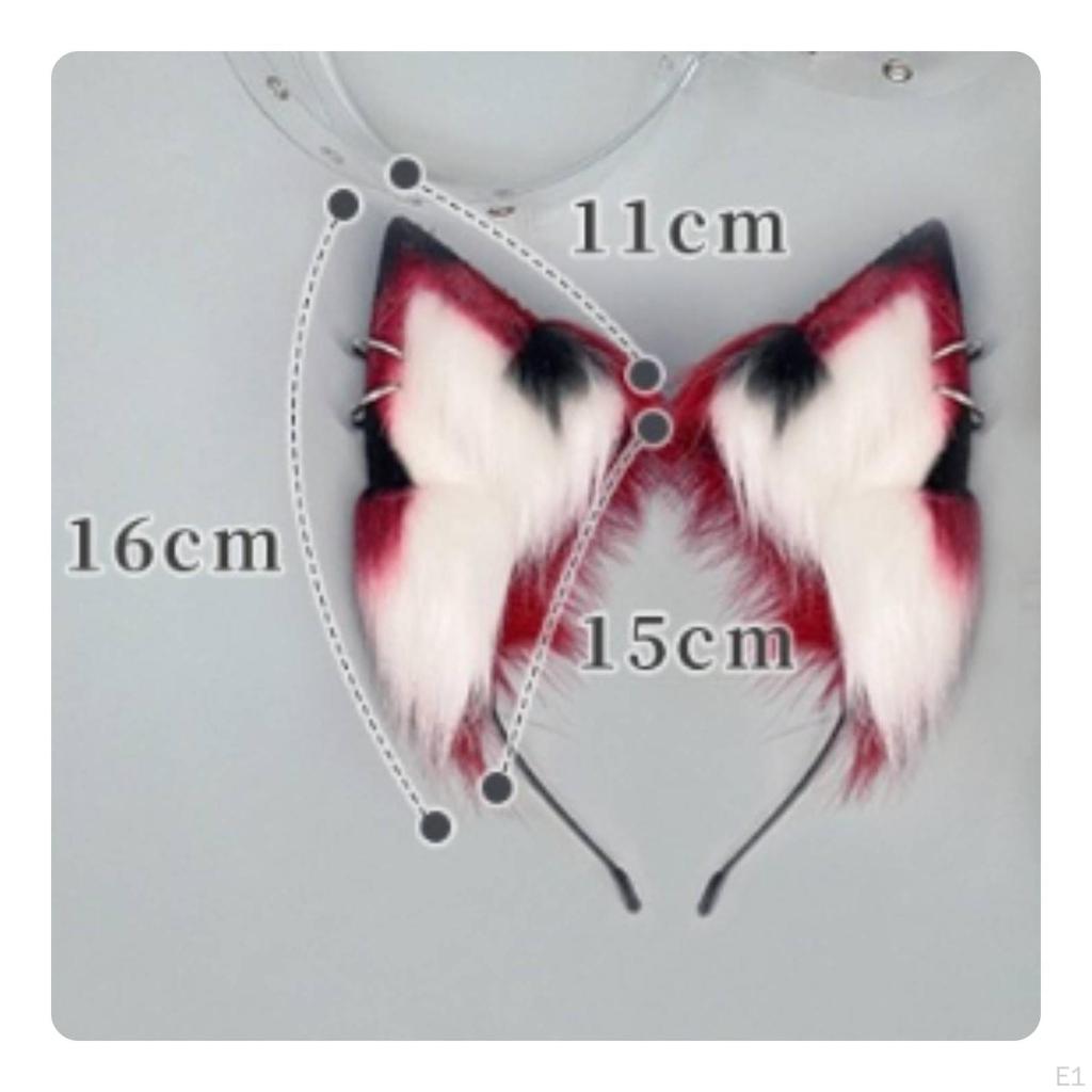 Animal Ear Headband Adjustable Ears Fuzzy Hair Band for