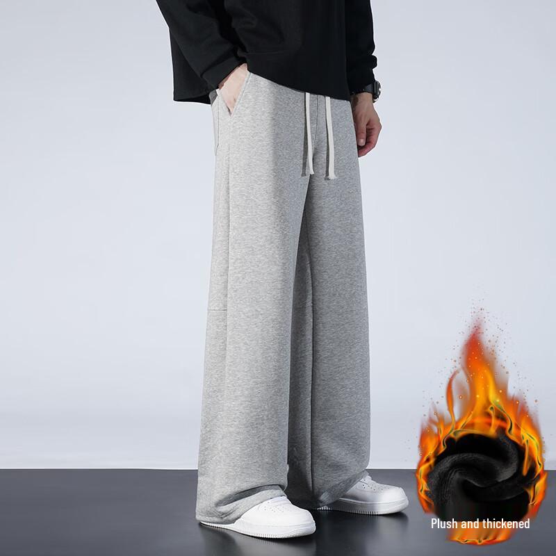 Men's Casual Cotton Blend Straight-Leg Sweatpants