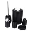 6Pcs Set Bathroom Accessories Set Electroplating Toothbrush Holder Trash Can Kit for Home