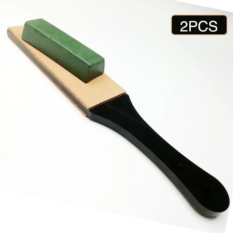 Prkénko na leštění kůže přírodním voskem a pasta Oboustranný lešticí nástroj pro leštění břitvy Ostřič nožů Kámen