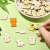 Wooden Painted Animal Slices: Educational Creative Craft for Kids
