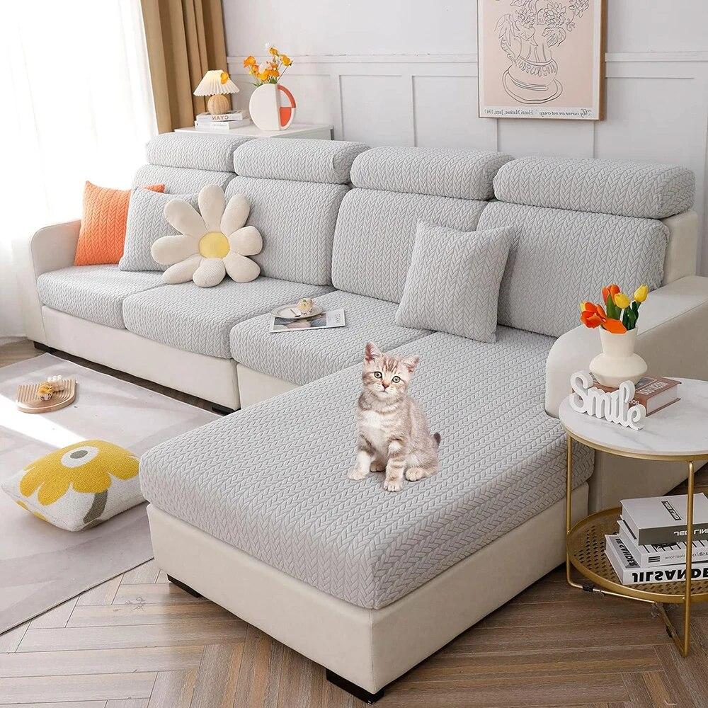 Magic Sofa Cover Wear-Resistant High Stretch Couch Cushion Slipcovers Anti-Slip L Shape Sofa Covers -Resistant Sofa Protector