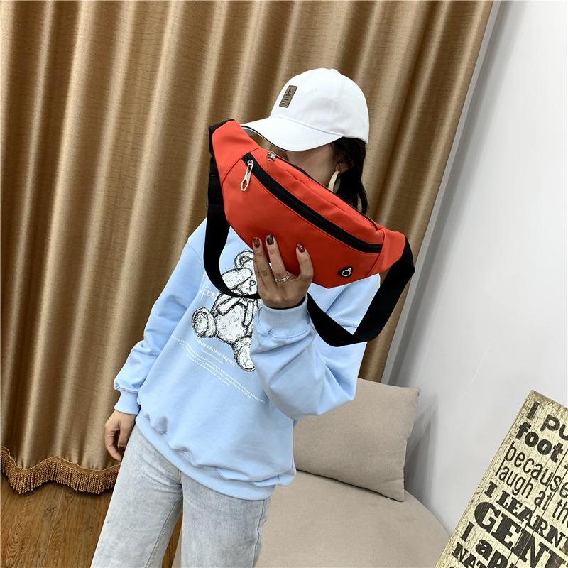 Outdoor Sport Hüfttasche, Herren Einfarbig, Mehrere Fächer, Tragbare Brusttasche zum Radfahren, Kompakt und Tragbar, Handy-Geldbörse, Umhängetasche